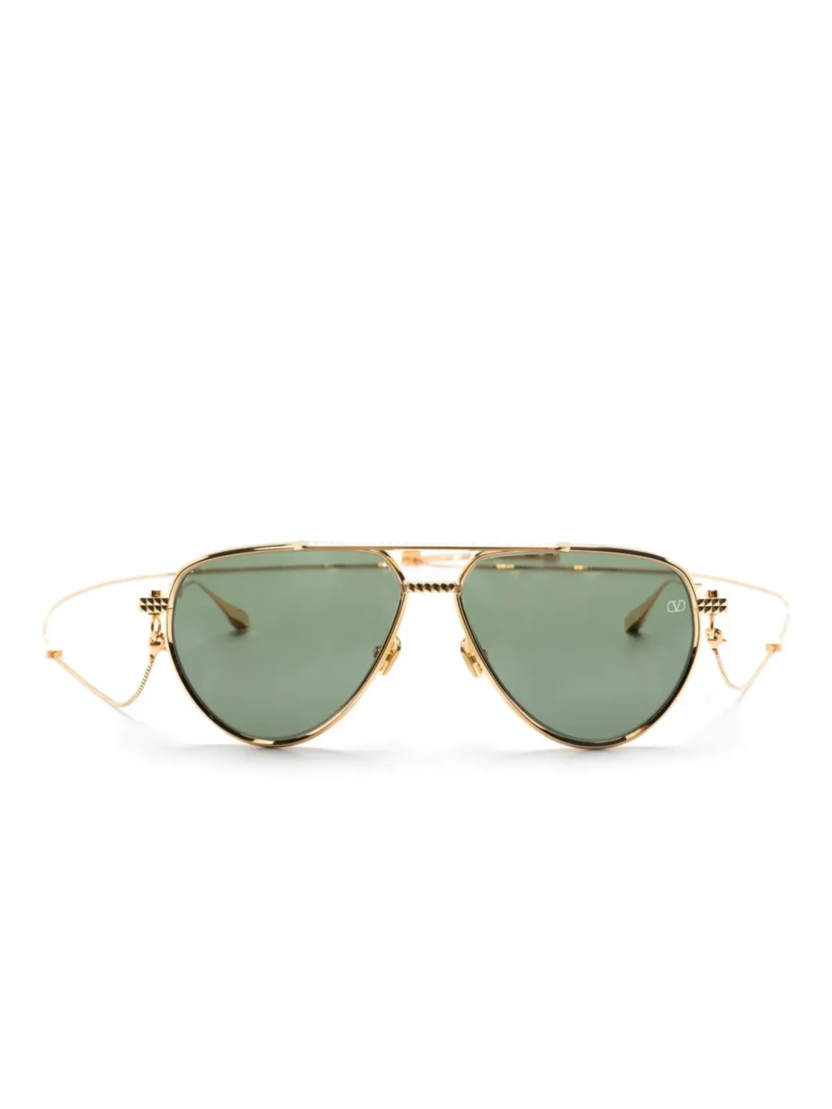 VALENTINO GARAVANI EYEWEAR Rockstud パイロットフレームサングラス - ゴールド - 画像1