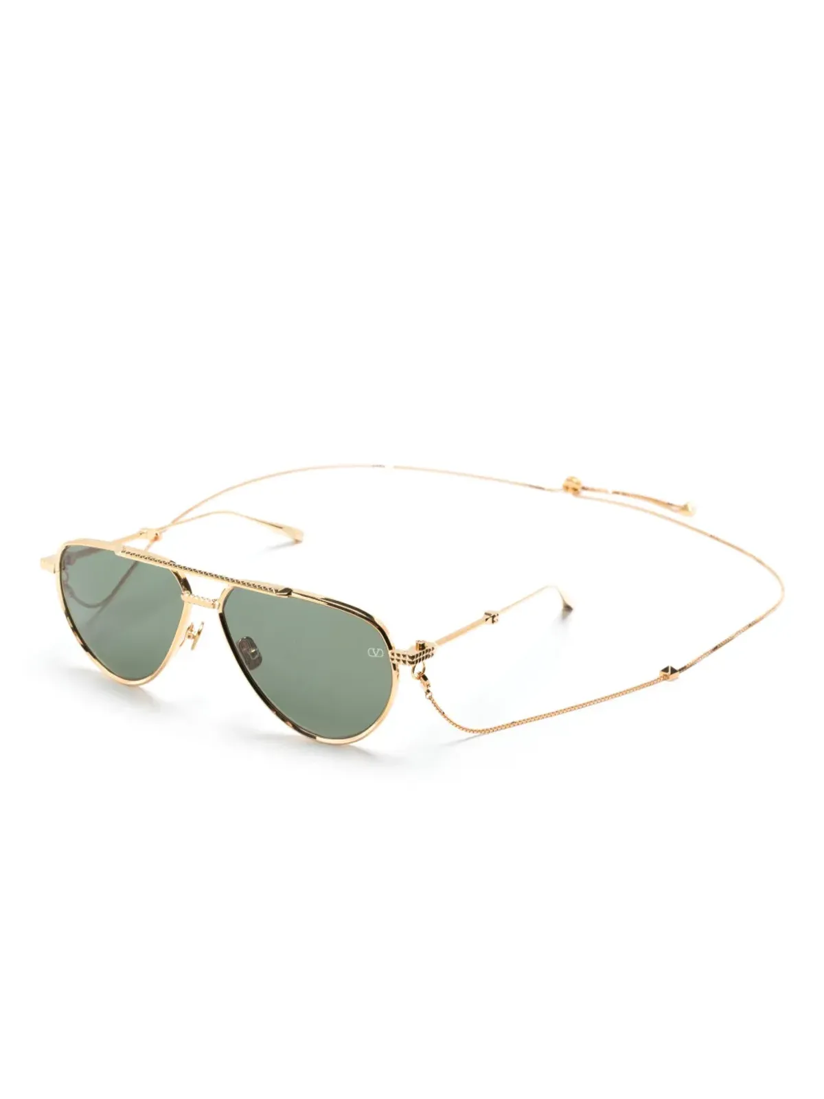 VALENTINO GARAVANI EYEWEAR Rockstud パイロットフレームサングラス - ゴールド - 画像2
