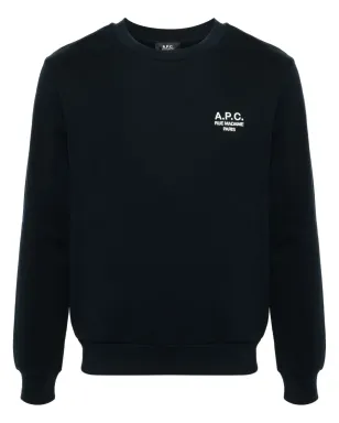 A.P.C. エンブロイダーロゴ スウェットシャツ - ブルー - サムネイル1