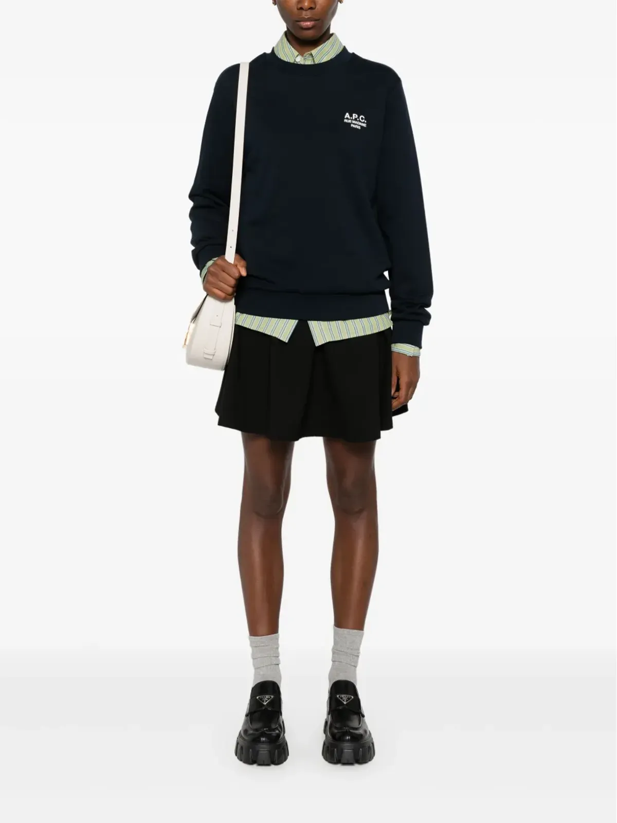 A.P.C. エンブロイダーロゴ スウェットシャツ - ブルー - 画像3