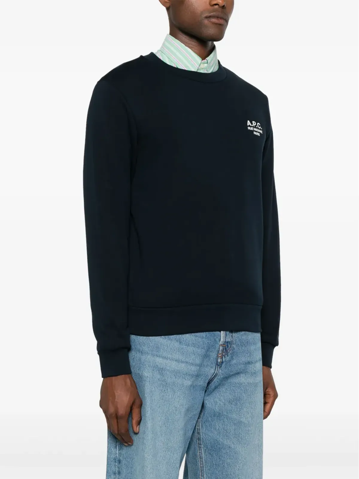 A.P.C. エンブロイダーロゴ スウェットシャツ - ブルー - 画像4