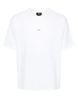 A.P.C. ロゴプリント コットン Tシャツ - ホワイト - サムネイル1