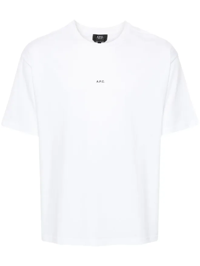 A.P.C. A.P.C. ロゴプリント コットン Tシャツ - ホワイトの商品画像