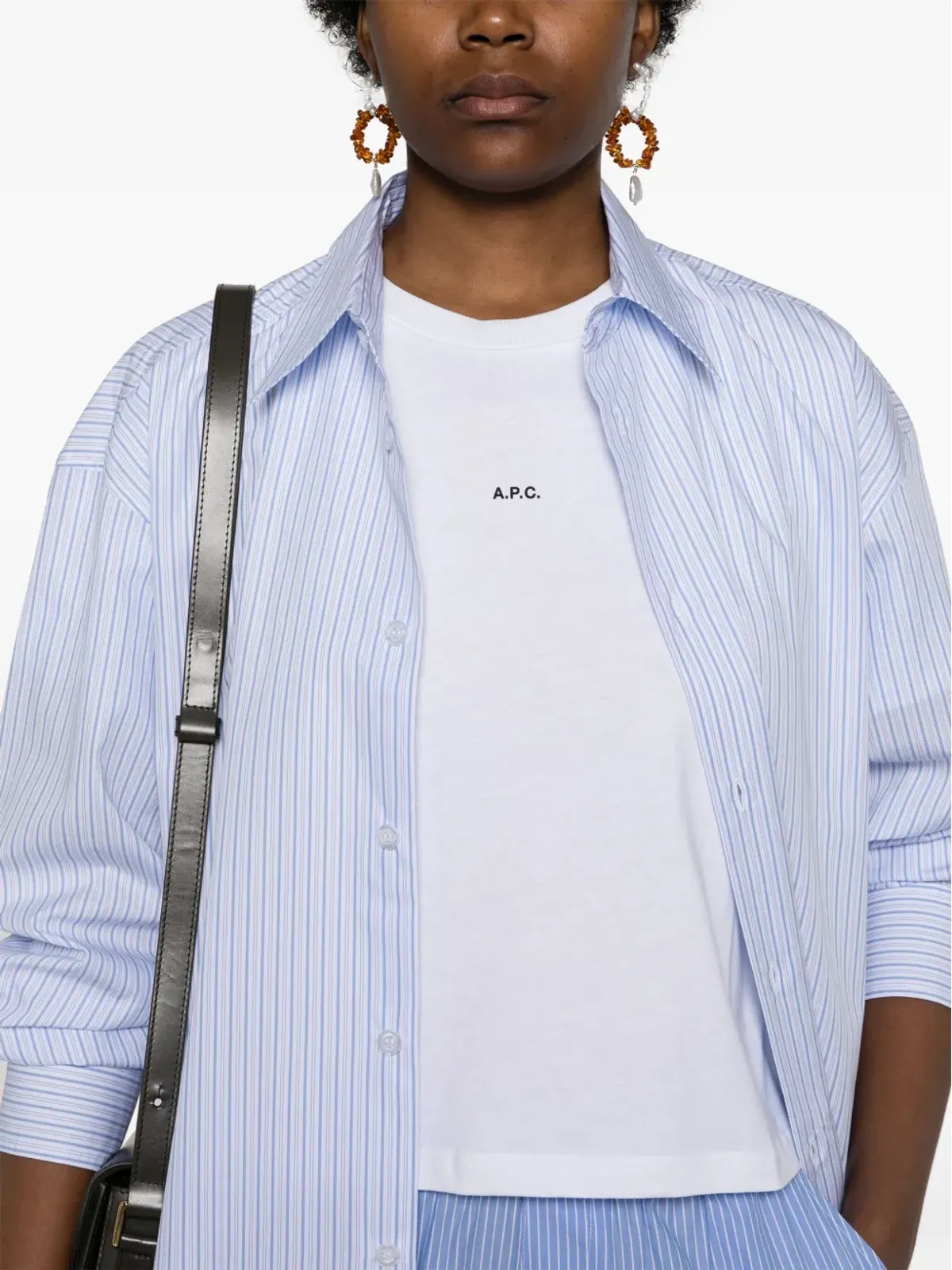 A.P.C. ロゴプリント コットン Tシャツ - 画像5
