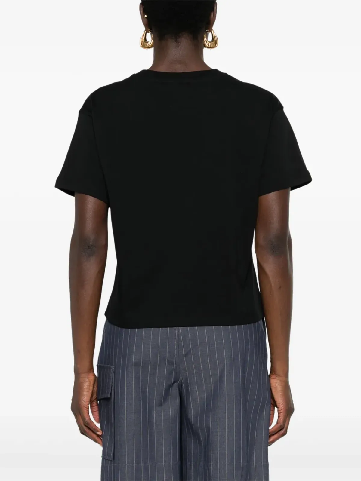 A.P.C. ロゴプリント クロップドTシャツ - ブラック - 画像4