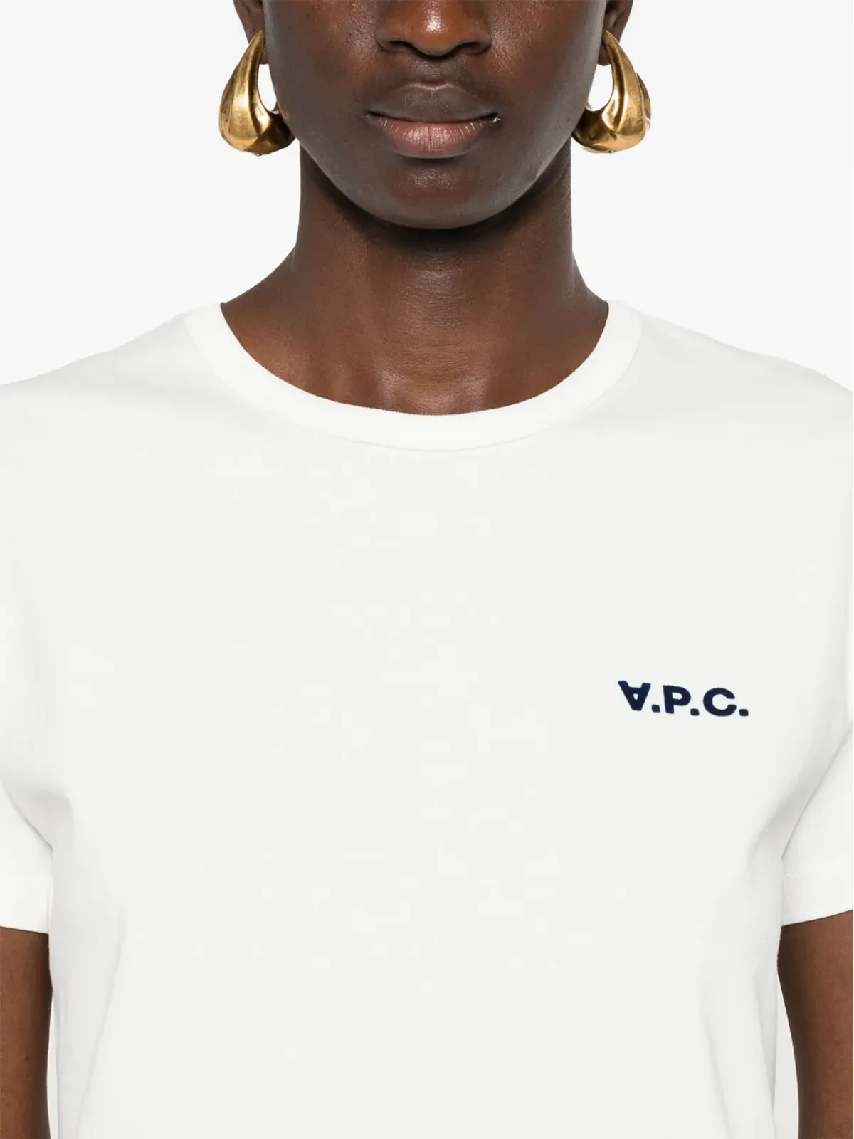 A.P.C. ロゴアップリケ付きクロップドTシャツ - ホワイト - 画像5