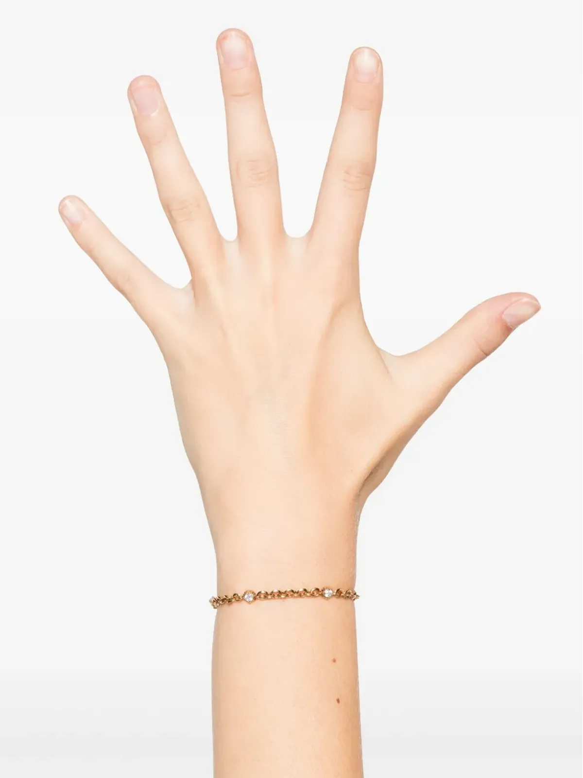 Lizzie Mandler Fine Jewelry 18K イエローゴールド フルーテッド ホワイトダイヤモンド ブレスレット - 画像2