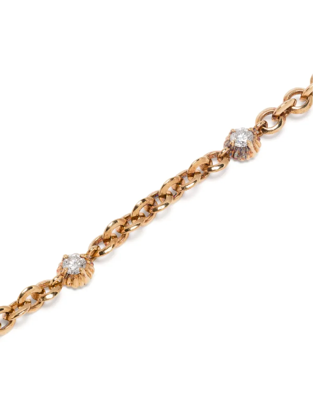 Lizzie Mandler Fine Jewelry 18K イエローゴールド フルーテッド ホワイトダイヤモンド ブレスレット - 画像3