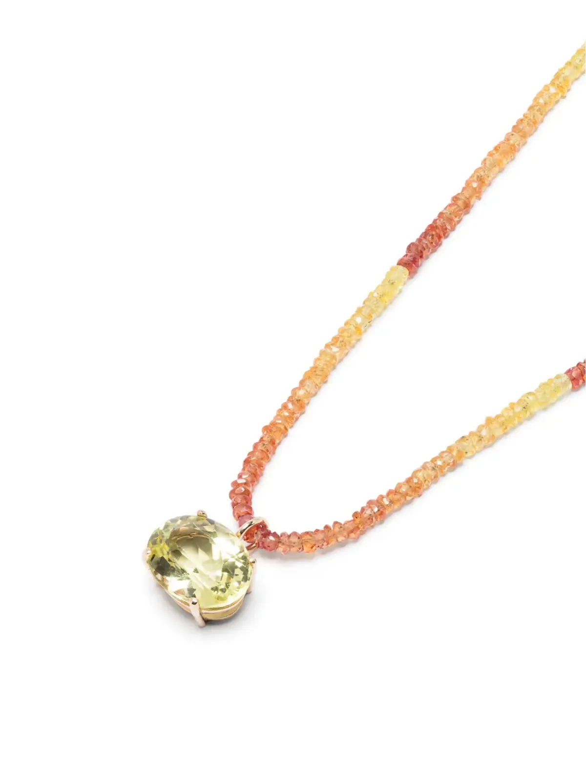 JIA JIA 14kt yellow gold Arizona citrine and sapphire necklace - 画像3