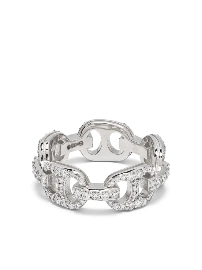 Roses Metals Roses Metals 14Kホワイトゴールド ダイヤモンド チェーンエフェクト リングの商品画像