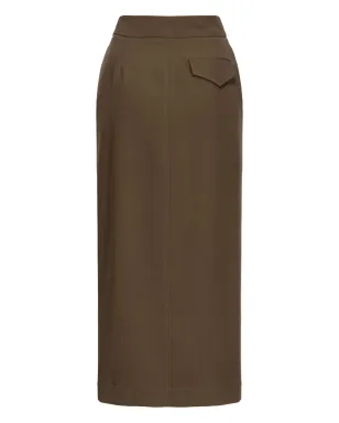 PINKO Lanterna 前スリット入りミディスカート - 茶色 - サムネイル2