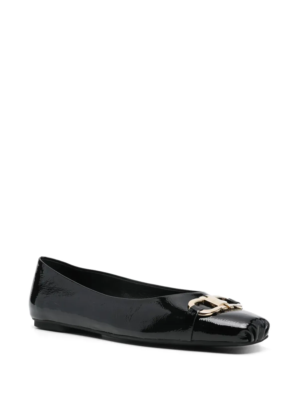 Ferragamo ガンチーニバックル バレエシューズ - ブラック - 画像2