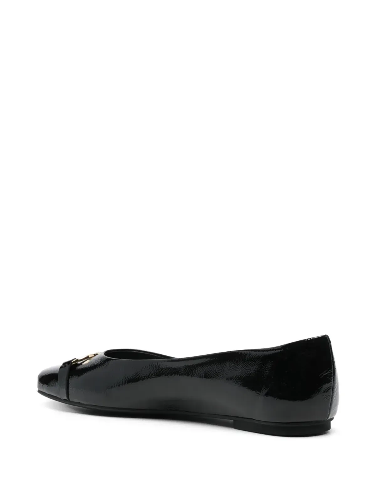 Ferragamo ガンチーニバックル バレエシューズ - ブラック - 画像3