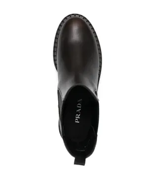 Prada ロゴデボス ブーツ - ブラウン - サムネイル4
