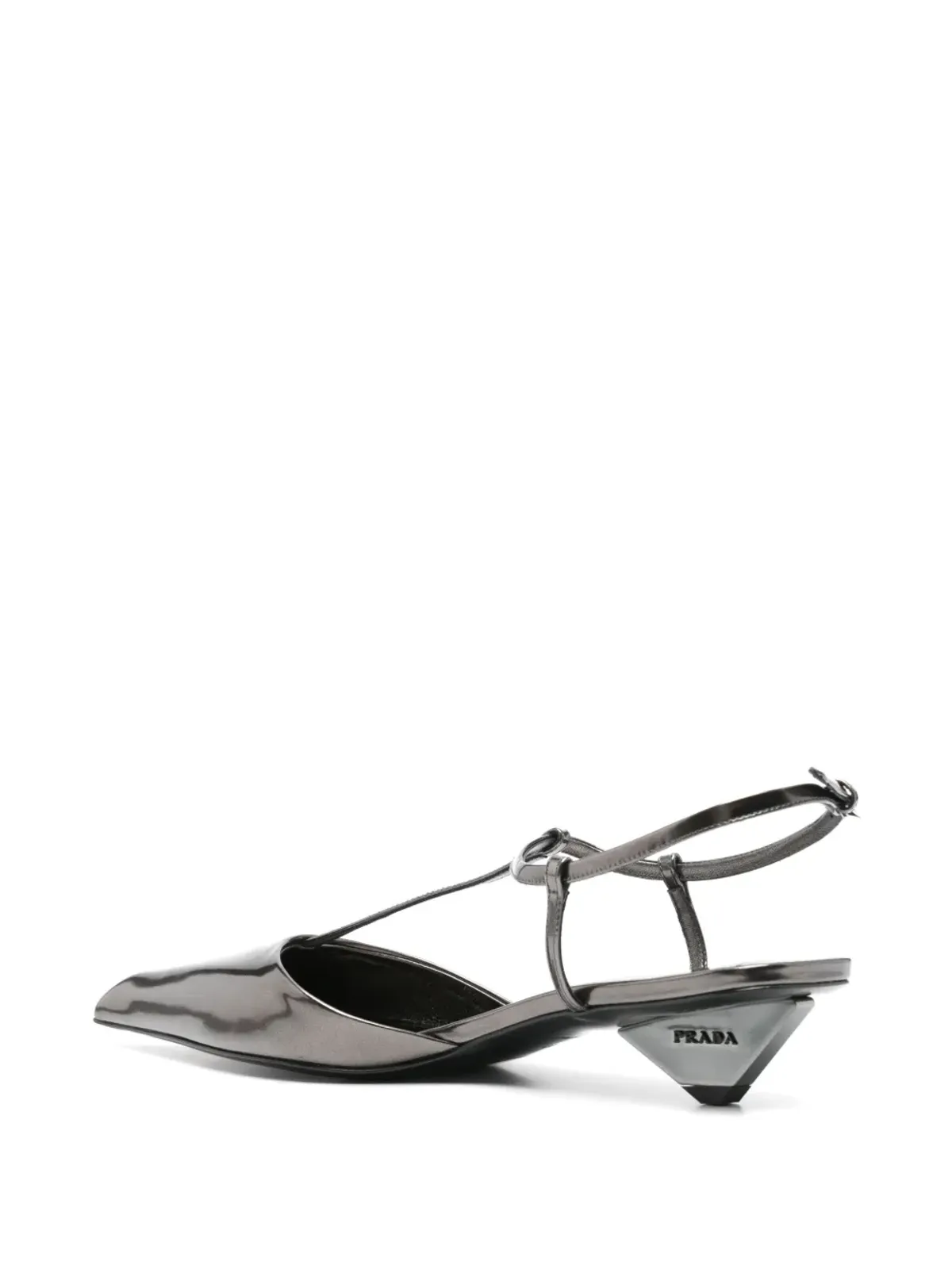 Prada 35mm メタリック仕上げ パンプス - グレー - 画像3
