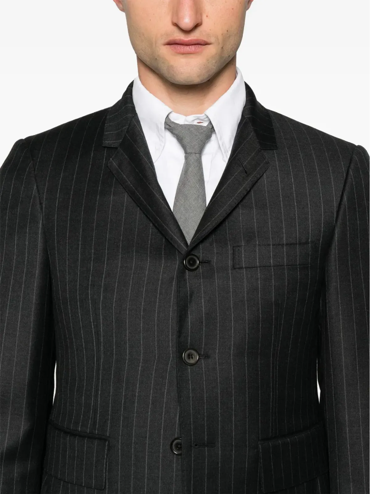 Thom Browne ピンストライプ ウール ブレザー - グレー - 画像5