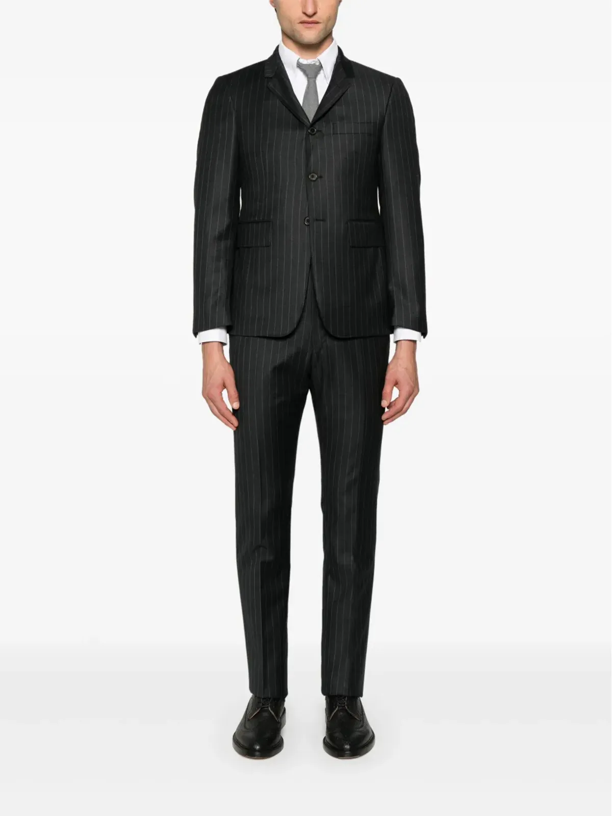 Thom Browne ピンストライプ ウール ブレザー - グレー - 画像2