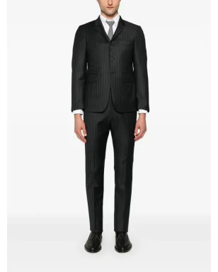 Thom Browne ピンストライプ ウール ブレザー - グレー - サムネイル2