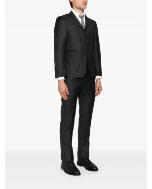 Thom Browne ピンストライプ ウール ブレザー - グレー - サムネイル3