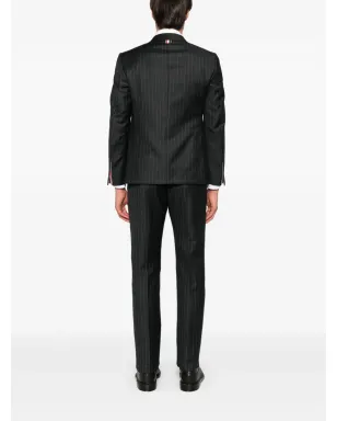 Thom Browne ピンストライプ ウール ブレザー - グレー - サムネイル4