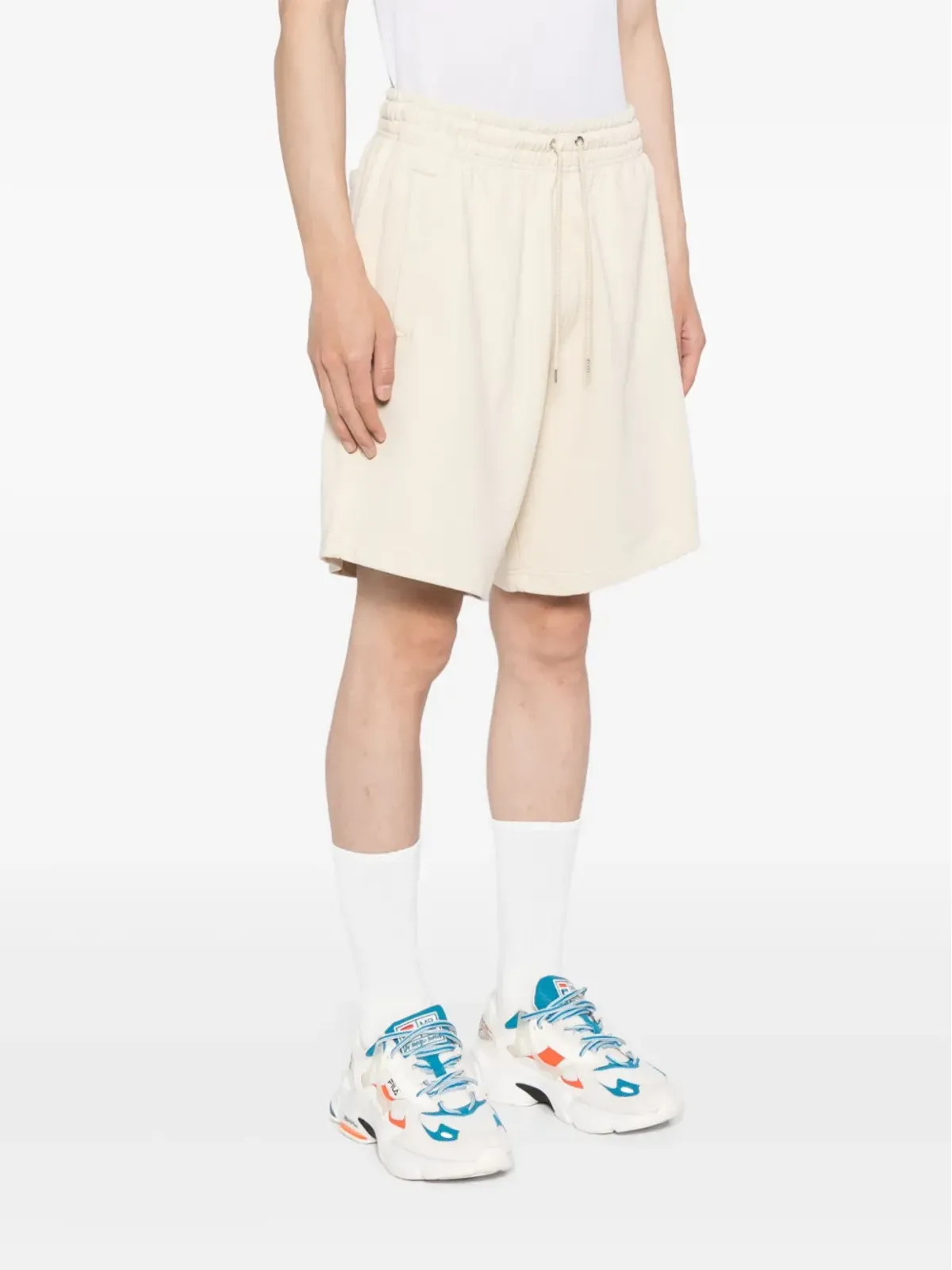 Maison Kitsuné フォックスヘッドプリント コットン トラックショーツ - 画像3
