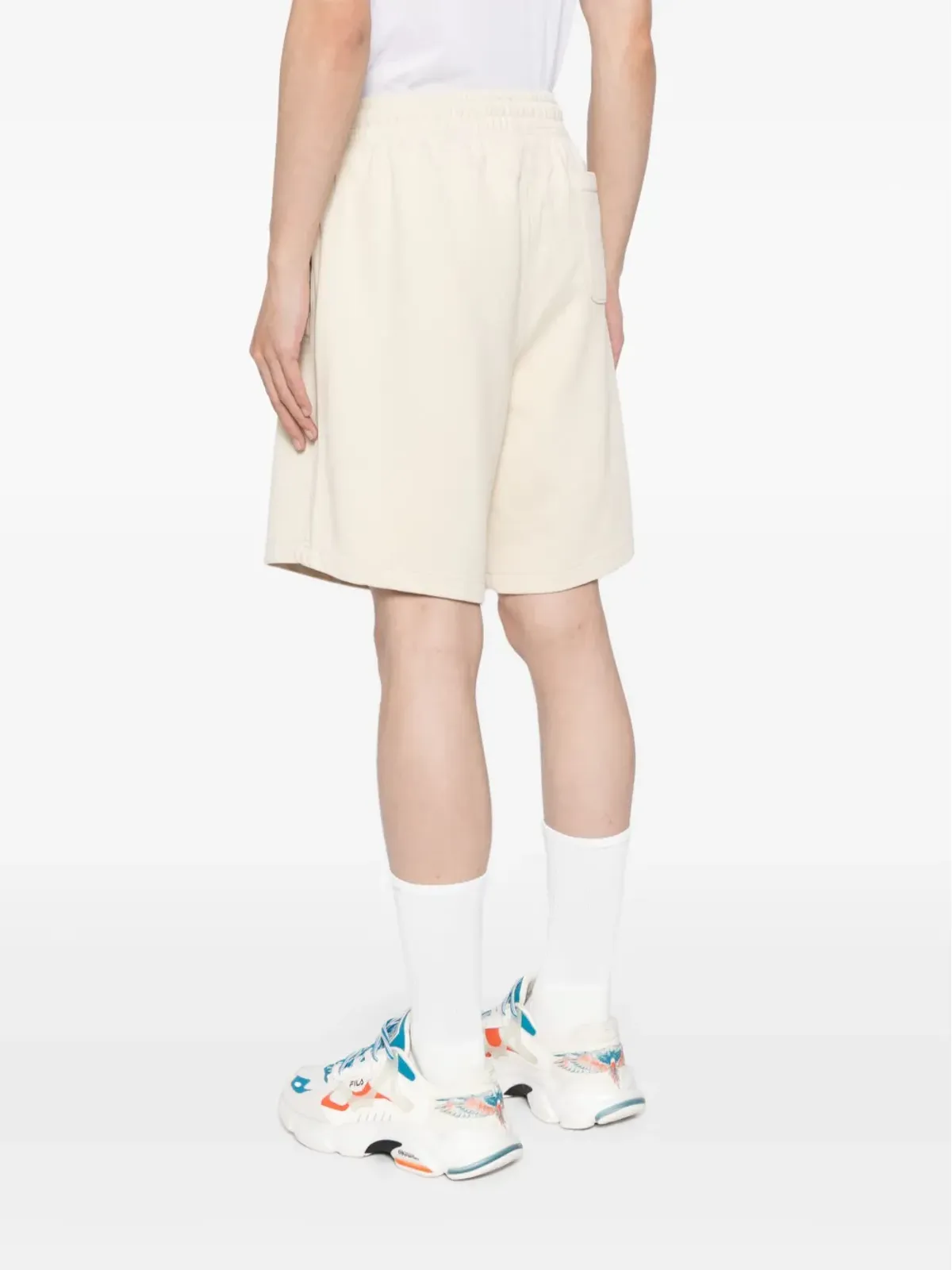 Maison Kitsuné フォックスヘッドプリント コットン トラックショーツ - 画像4