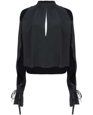 PINKO カットアウト長袖ブラウス ブラック - サムネイル1