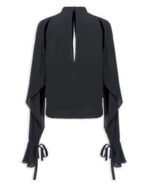 PINKO カットアウト長袖ブラウス ブラック - サムネイル2