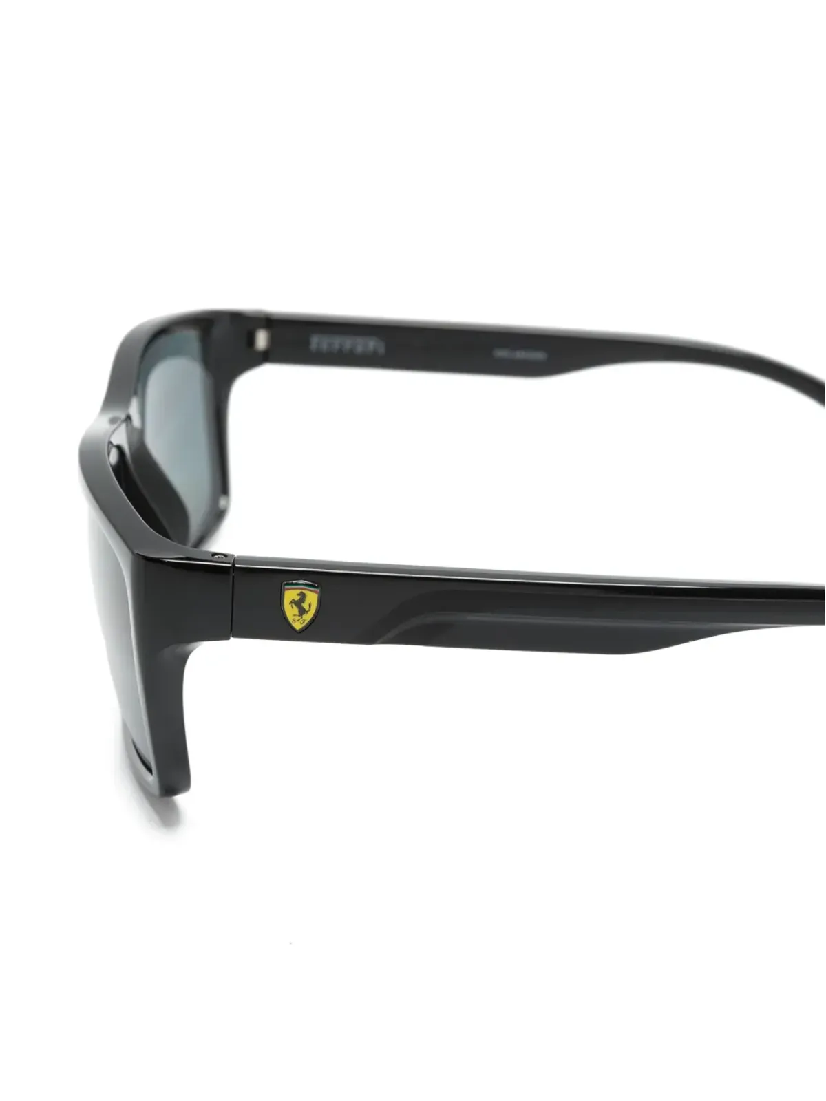 SCUDERIA FERRARI ロゴプレート矩形フレーム サングラス - ブラック - 画像3