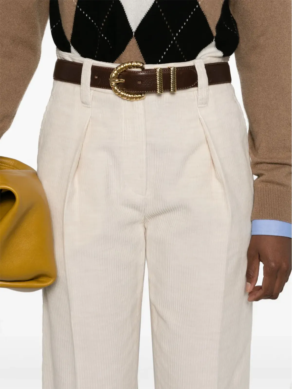 Brunello Cucinelli センタープレス入りコーデュロイパンツ - ニュートラルカラー - 画像5