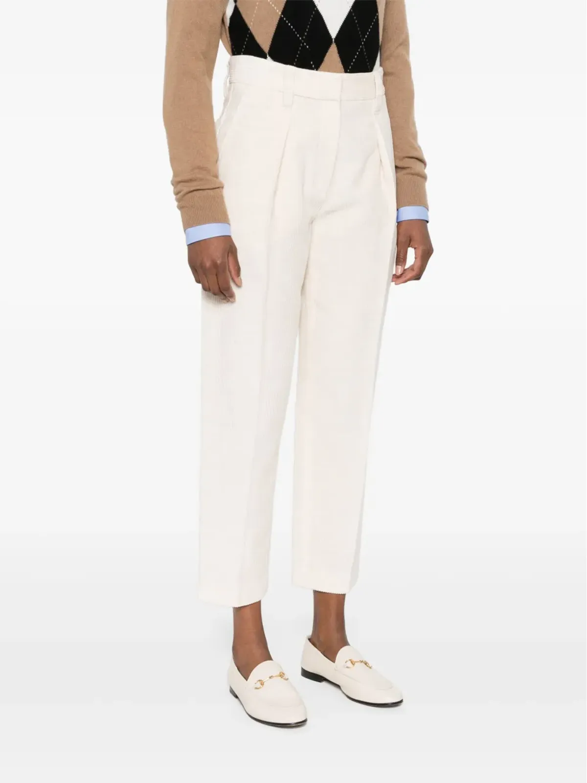 Brunello Cucinelli センタープレス入りコーデュロイパンツ - ニュートラルカラー - 画像3