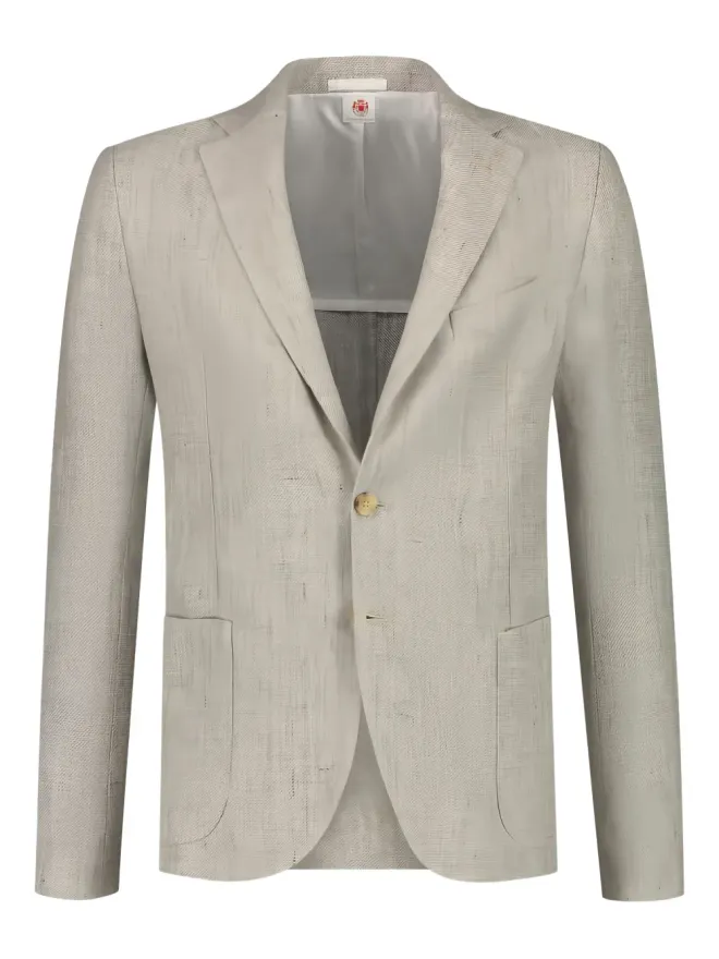 Borrelli Borrelli ベージュのシングルブレストブレザーの商品画像