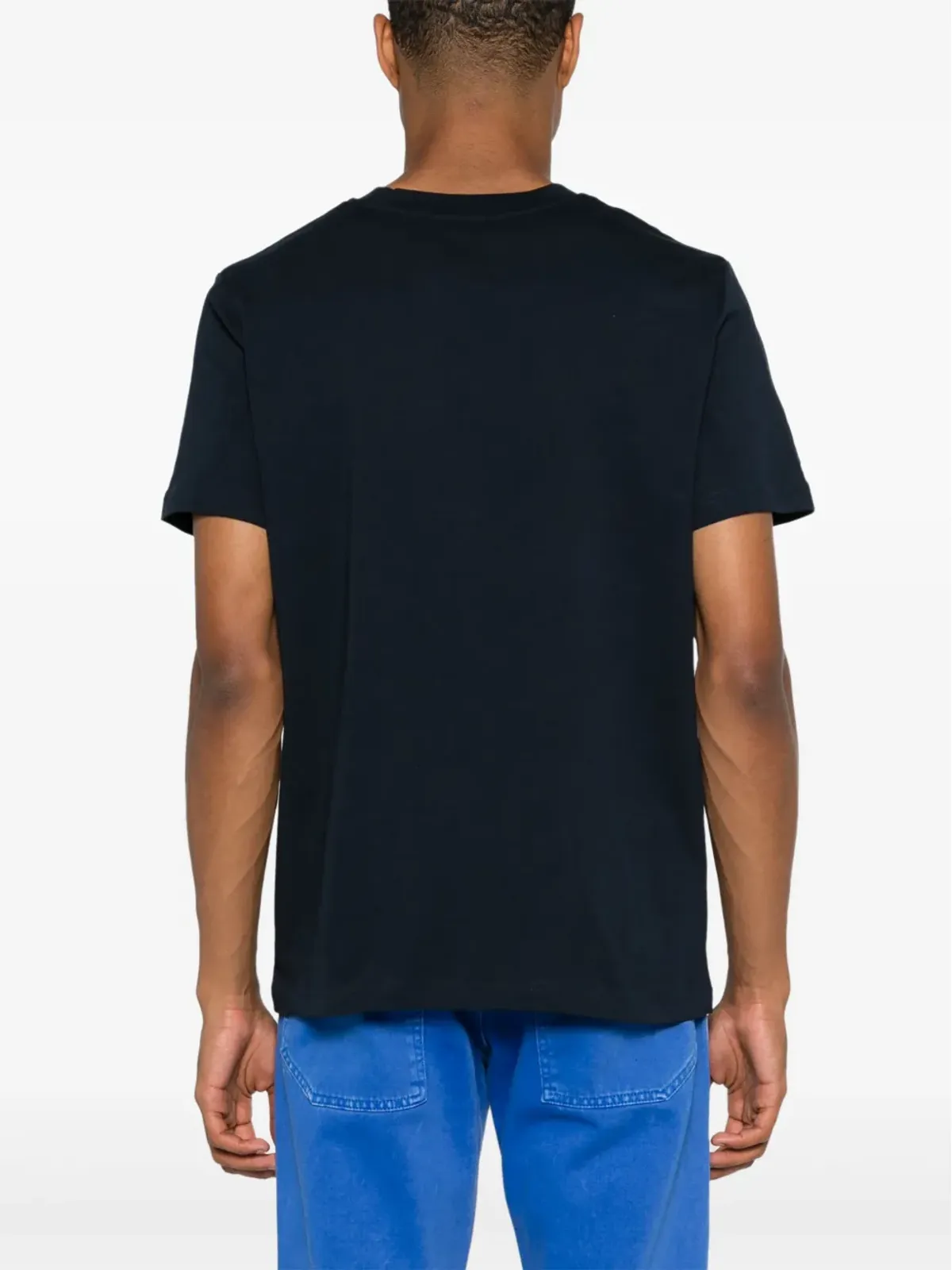 A.P.C. フロックドロゴ コットンTシャツ ブルー - 画像5