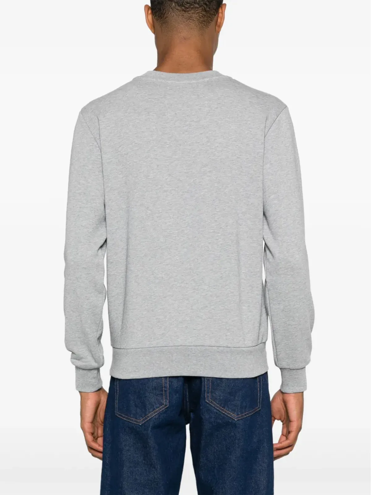 A.P.C. フロックドロゴ コットン スウェットシャツ（グレー） - 画像5