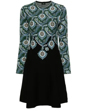 ETRO ジャカード柄ニットドレス - グリーン - サムネイル1
