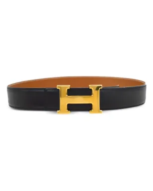 Hermès ビンテージ 1995 Constance リバーシブル ベルト ブラック - サムネイル1