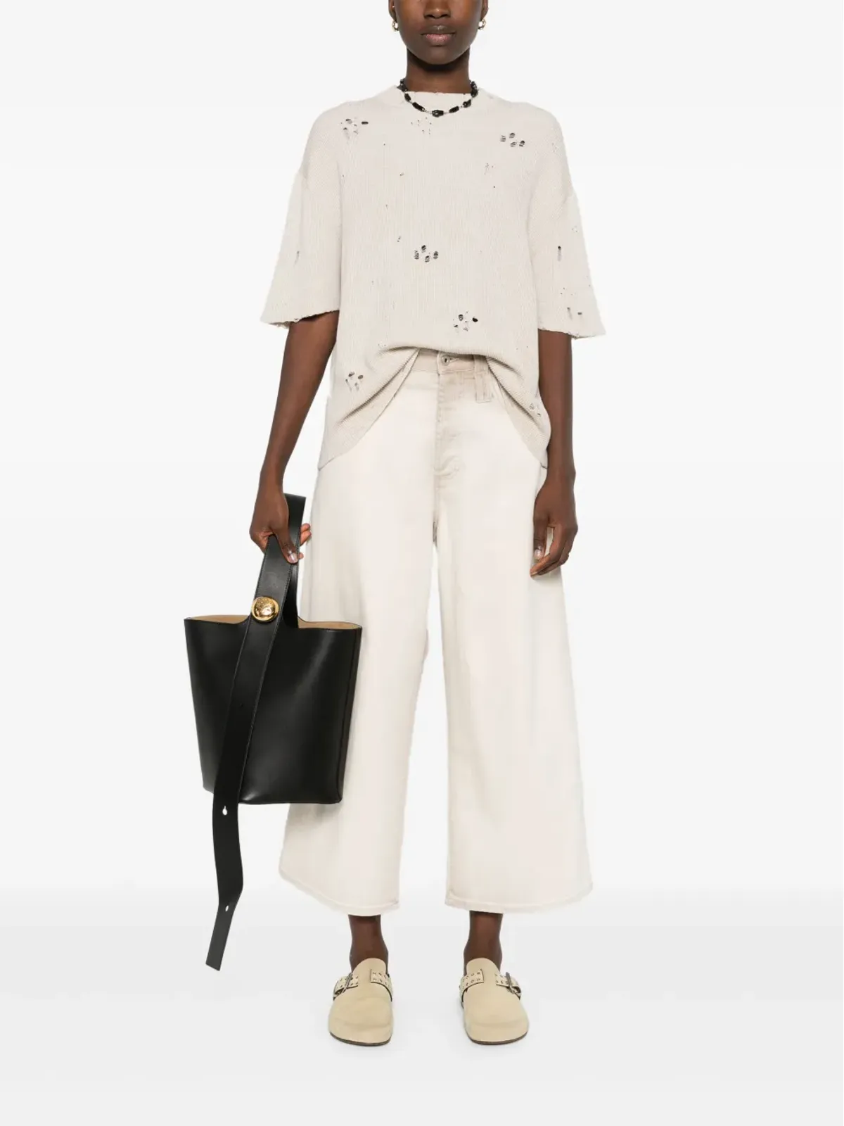 FEDERICO CINA cropped straight-leg trousers - Neutrals - 画像3