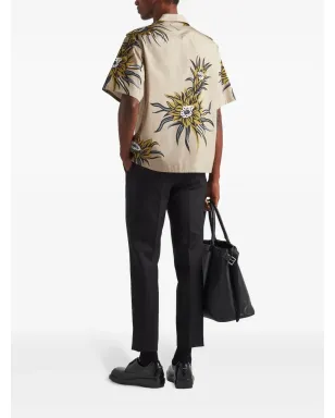 Prada 半袖 フローラルプリント コットンシャツ - サムネイル3