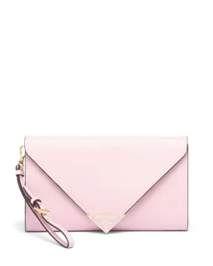 Prada サフィアーノレザー エンベロープ型クラッチバッグ - ピンク - サムネイル1