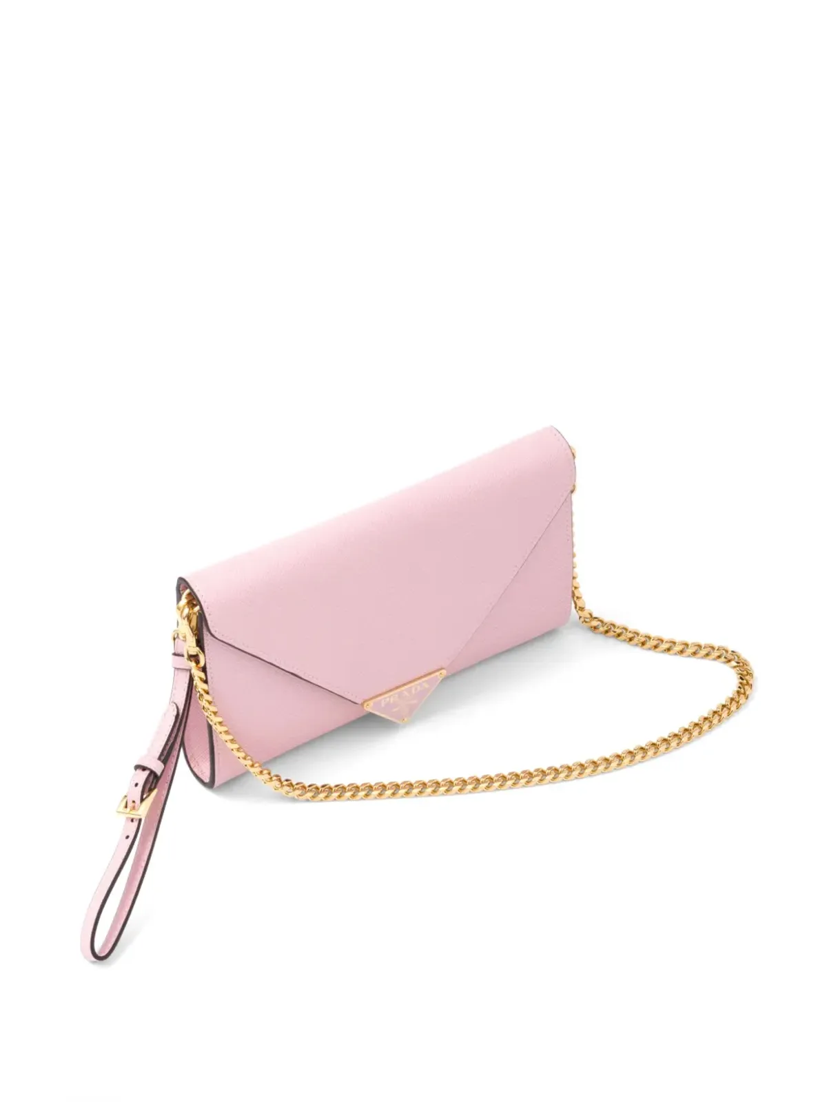 Prada サフィアーノレザー エンベロープ型クラッチバッグ - ピンク - 画像5