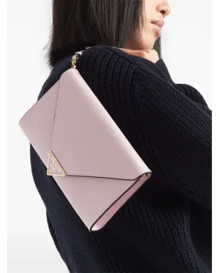Prada サフィアーノレザー エンベロープ型クラッチバッグ - ピンク - サムネイル3