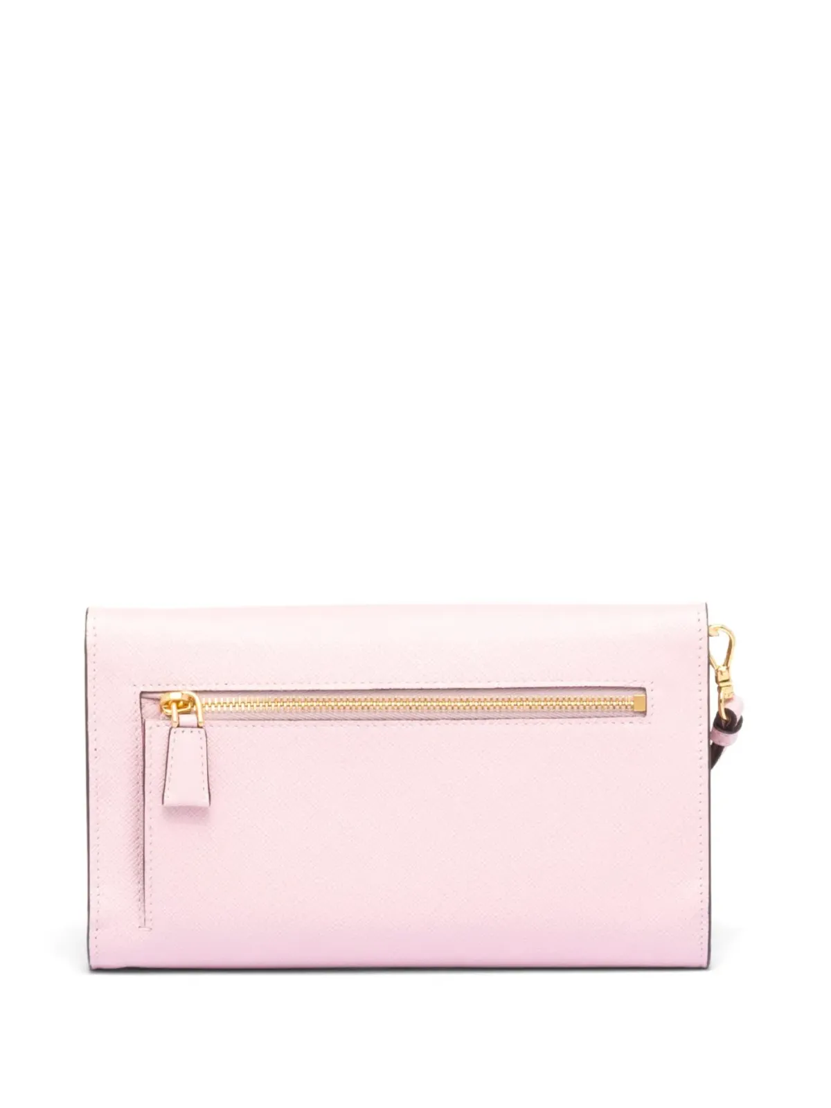 Prada サフィアーノレザー エンベロープ型クラッチバッグ - ピンク - 画像4