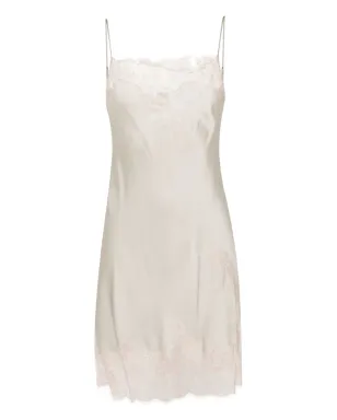 Carine Gilson Calais-Caudry レーストリム シルク スリップドレス - サムネイル1