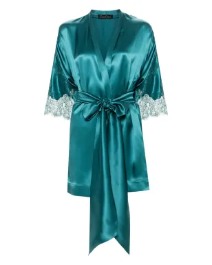 Carine Gilson レーストリムのシルクローブ - サムネイル1