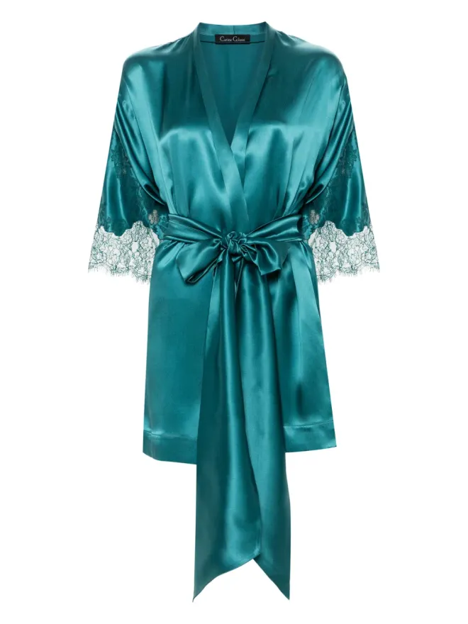 Carine Gilson Carine Gilson レーストリムのシルクローブの商品画像