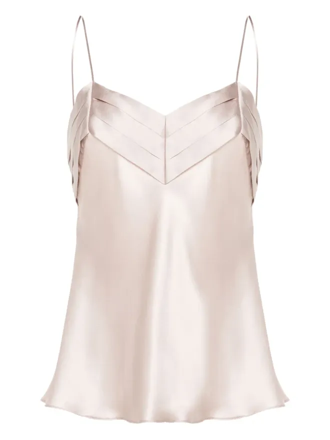 Carine Gilson Carine Gilson プリーツ入りシルクキャミソールの商品画像
