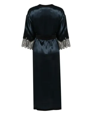 Carine Gilson Vネック・シルクカフタン ブルー - サムネイル2