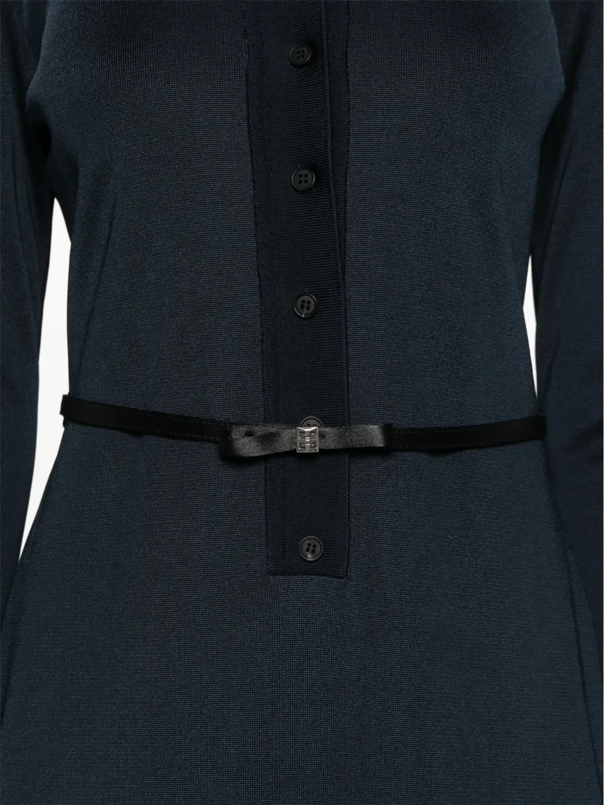 Givenchy ベルテッド ポロカラー ミディドレス - ブルー - 画像5