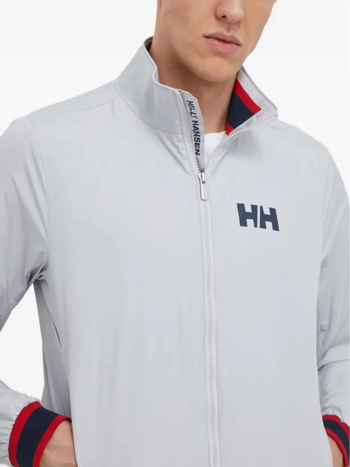 Helly Hansen ジップ付きロゴ入り軽量ジャケット - 画像4