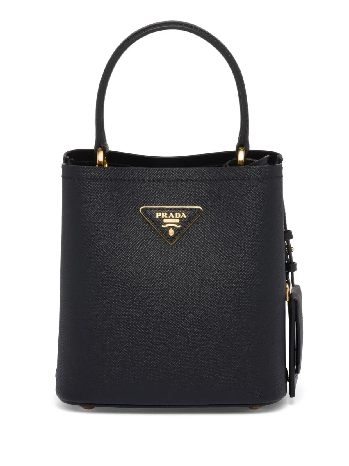 Prada ミニ パニエ サフィアーノレザー トートバッグ - ブラック - 画像1
